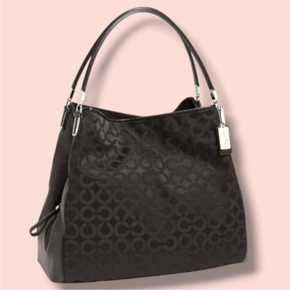 Coach Handbags - Coach 26448 Madison Phoebe Black Shoulder Bag